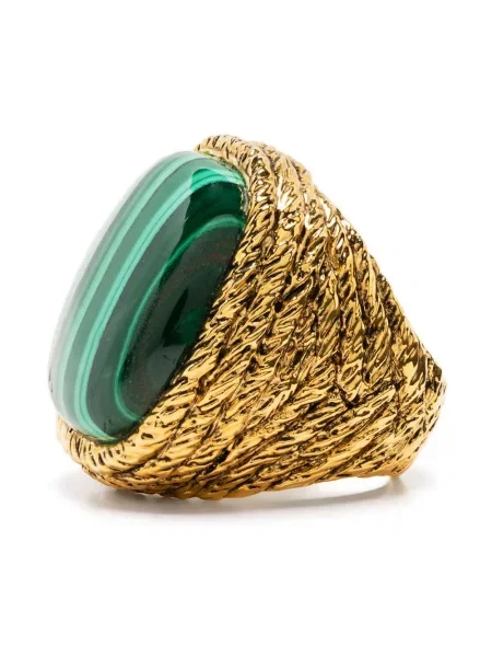 Inel Aurelie Bidermann de cristal auriu
