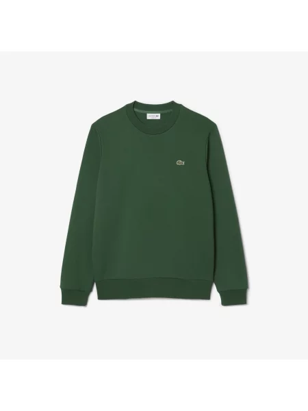 Lacoste Bluza Z Polaru Klasyczny Krój zielona