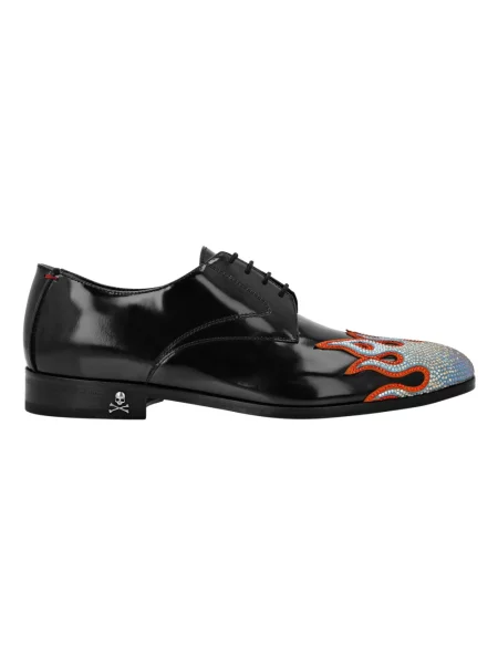 Półbuty Philipp Plein sznurowane skórzane