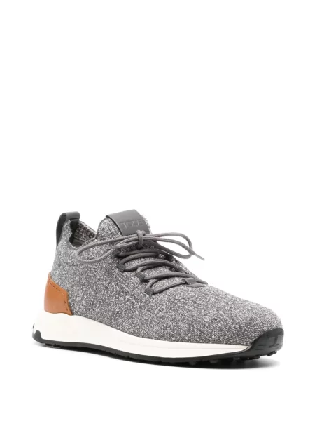 Dzianinowe sneakersy Tod's szare