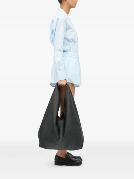 Geanta de piele Mm6 Maison Margiela din piele negru