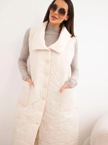 Vestă Kesi Włoski lungă gri