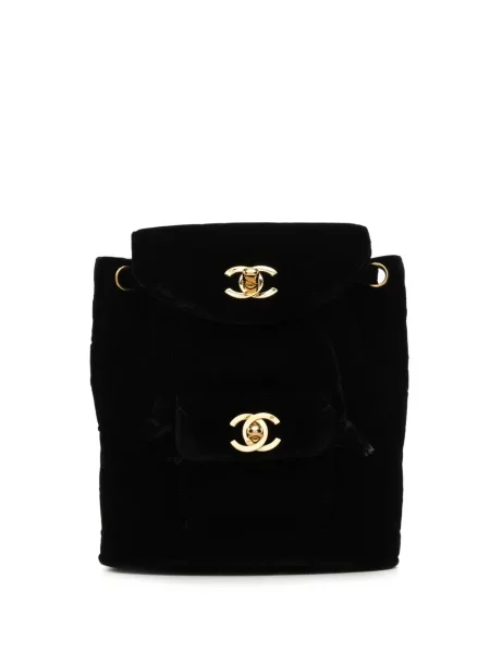 Prošívaný diamant batoh Chanel Pre-owned černý