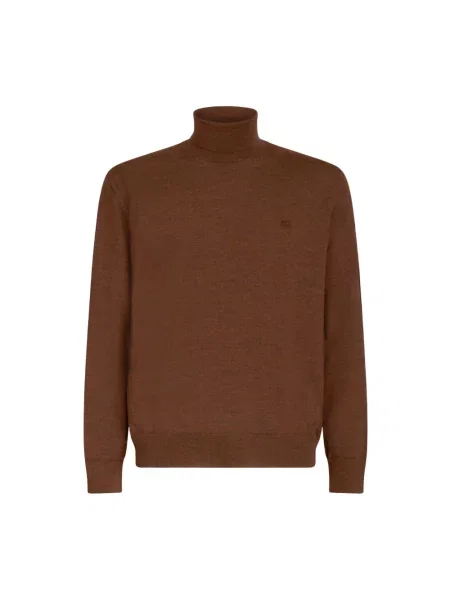 Sweter Etro wełniany brązowy