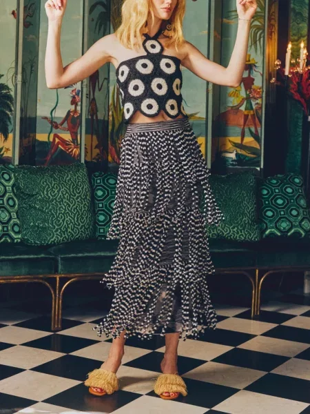 Fusta maxi Simon Miller negru