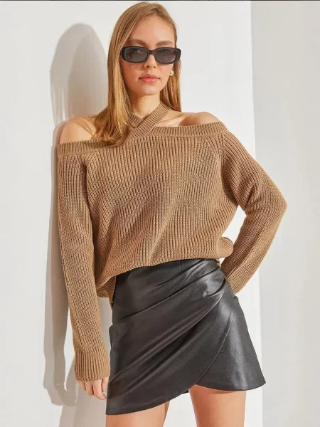 Bianco Lucci Pulover Pullover kamela