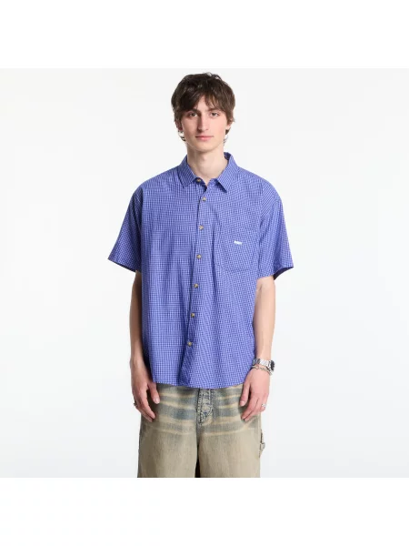 Риза OBEY Bigwig Frank Woven Surf Blue Multi M синьо