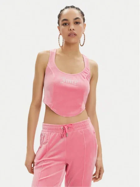 Juicy Couture Marškinėliai Camina Slim Fit rožinė