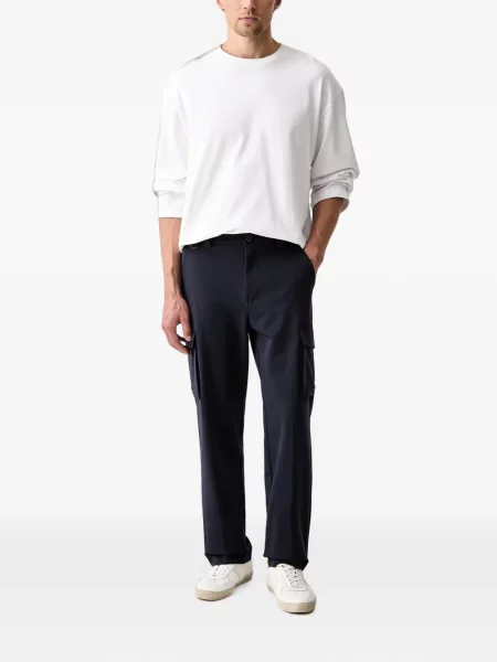 Pantaloni cargo Guess cu autograf albastru