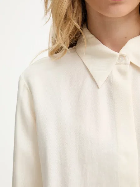 Классическая ошейниковый рубашка Answear.lab бежевая