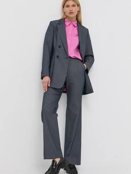 Пиджак Gestuz двубортный узор синий