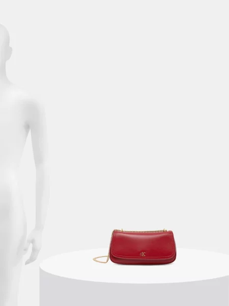 Műbőr nyaklánc Calvin Klein piros