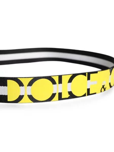 Ριγέ ζώνη Dolce & Gabbana με σχέδιο μαύρο