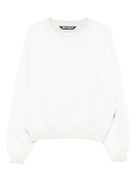 Hanorac crewneck Palm Angels alb