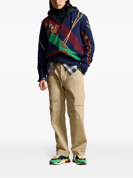 Raštuotas pledas marškinėliai Polo Ralph Lauren dvieiliai juoda