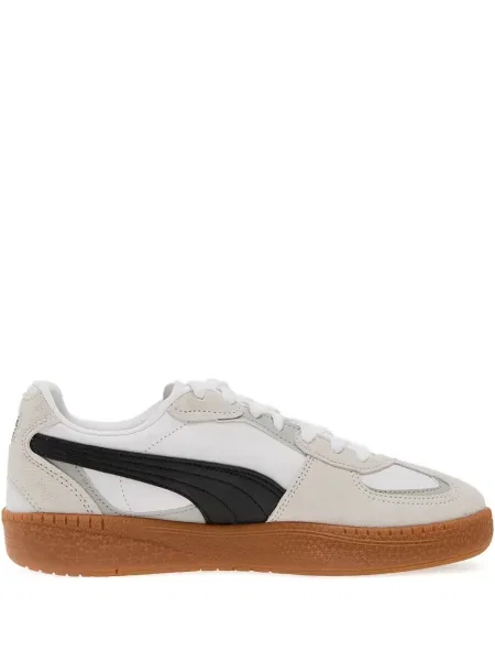 Sneakerși Puma cu șireturi din dantelă alb