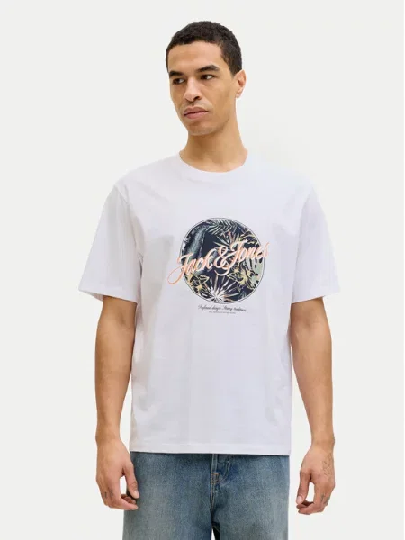 Jack & Jones Tricou Honolulu alb