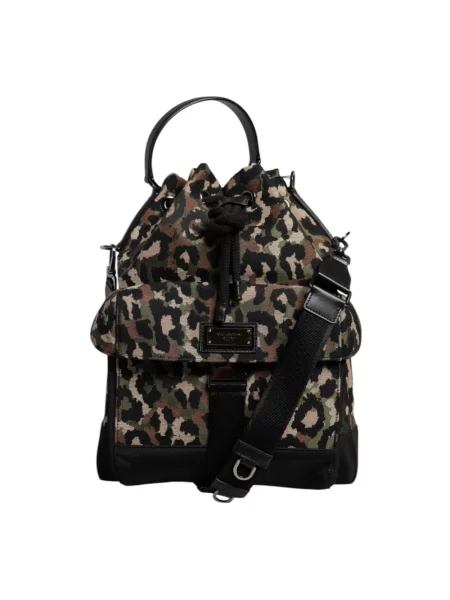 Wielobarwność torebka bucket Dolce And Gabbana czarna