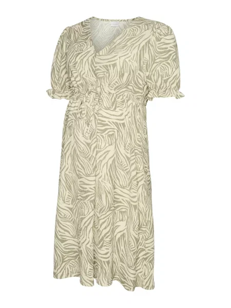 MAMALICIOUS Obleka MLEydina Lia kremna / oliva