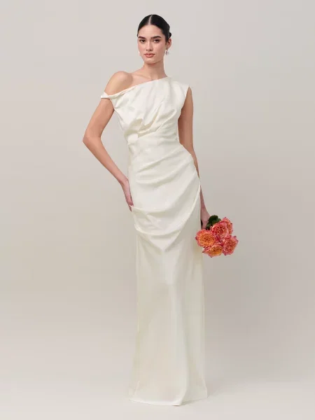 Sável Rochie de seară JULIETTE alb