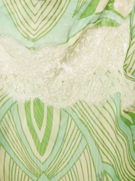 Top Just Cavalli de mătase verde