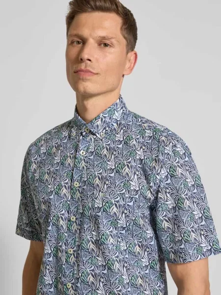 Koszula casualowa o kroju regular fit z kołnierzykiem typu button down Fynch-hatton granatowa