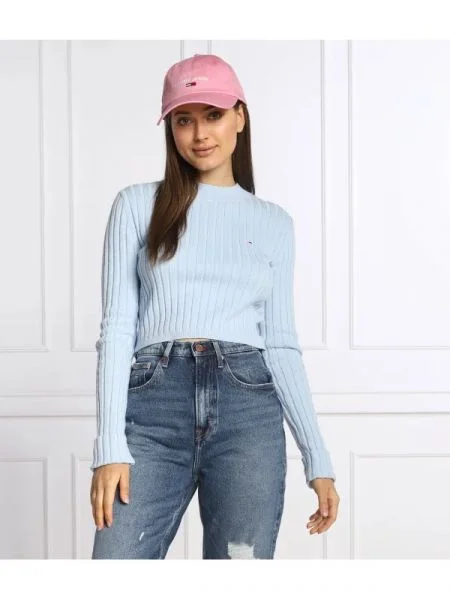 Tommy Jeans Pulover | Cropped Fit albastru