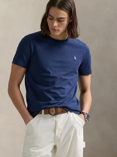 Тениска Polo Ralph Lauren с изчистен дизайн червено