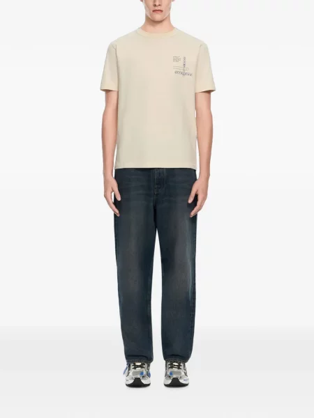 Tricou Off-white cu buline alb