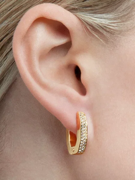 Kolczyki Swarovski w jednolitym kolorze klasyczne żółte