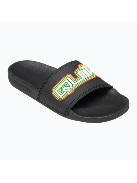 Quiksilver férfi Rivi Wordmark Slide II rasta flip-flopok. Méret: 44 US fekete