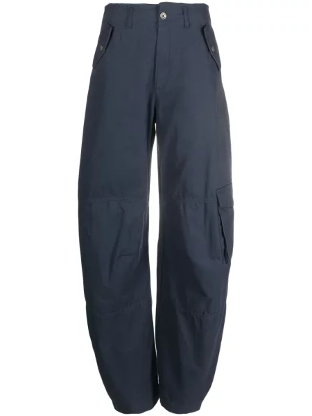 Pantaloni cargo Patrizia Pepe din canvas albastru