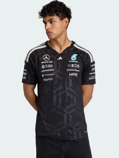 ADIDAS PERFORMANCE Tehnička sportska majica Mercedes-AMG Petronas Formula 1 Team Driver akvamarin / antracit siva / crna / prljavo bijela