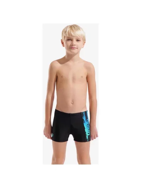 Kąpielówki dziecięce Arena Feel Paint Short niebieski czarny