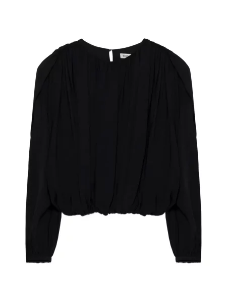 Lung top Simkhai drapat negru