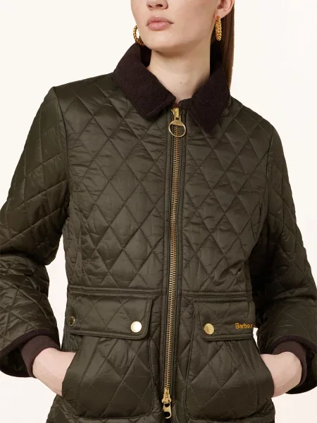 Barbour Prošívaná Bunda Beadnell tmavě zelená