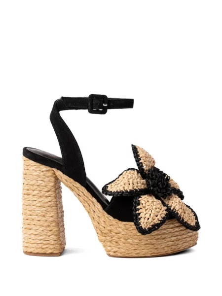 Sandale Paloma Barcelo cu model floral cu aplicații negru