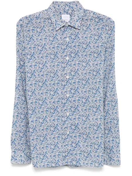 Cămașă Xacus cu model floral cu imagine albastru