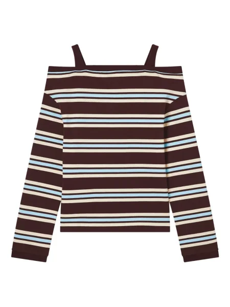 Top B+ab w paski niebieski