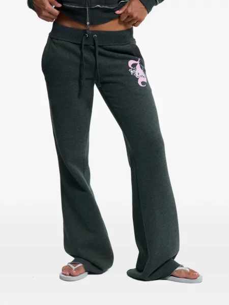 Pantaloni Juicy Couture cu imagine evazate alergare gri
