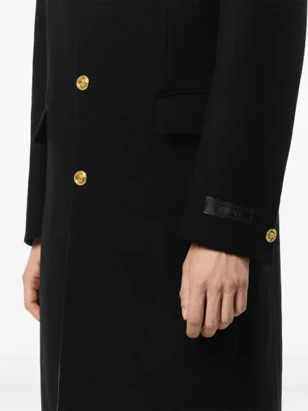 Palton Versace de lână negru