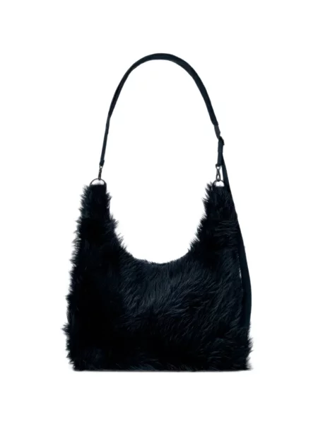 Geantă Yohji Yamamoto cu blană negru