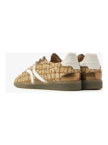 Sneakersy Via Vai skórzane brązowe