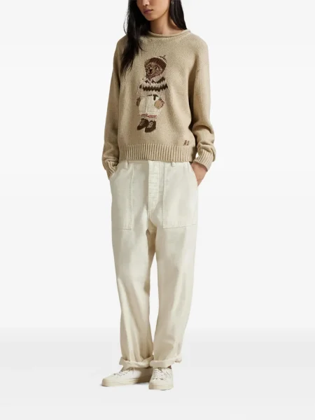 Căciulă Polo Ralph Lauren cu broderie cu dungi cowboy roșu