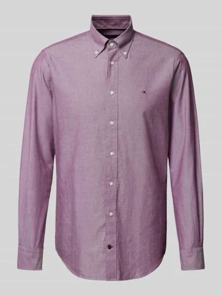 Koszula biznesowa z kołnierzykiem typu button down model ‘Henry’ Tommy Hilfiger czerwona