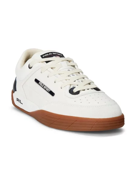 Usnjene superge Polo Ralph Lauren Ps bela