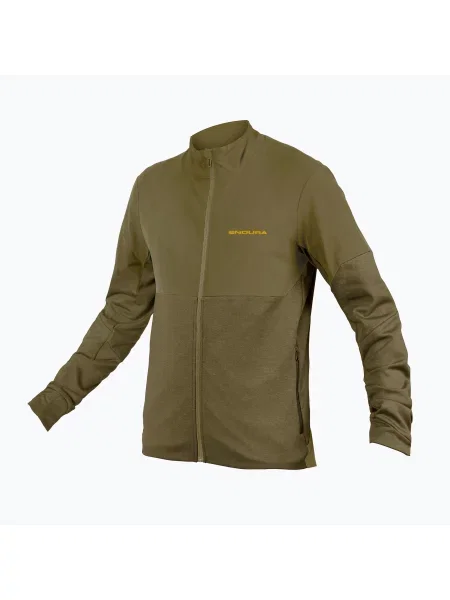 Мъжки суитшърт за колоездене Endura Singletrack Thermal FZ tweed green зелено