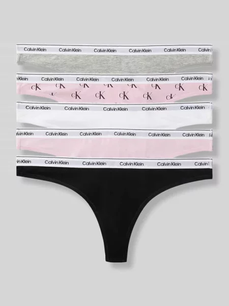 Stringi z mieszanka bawełny w Calvin Klein Underwear różowe