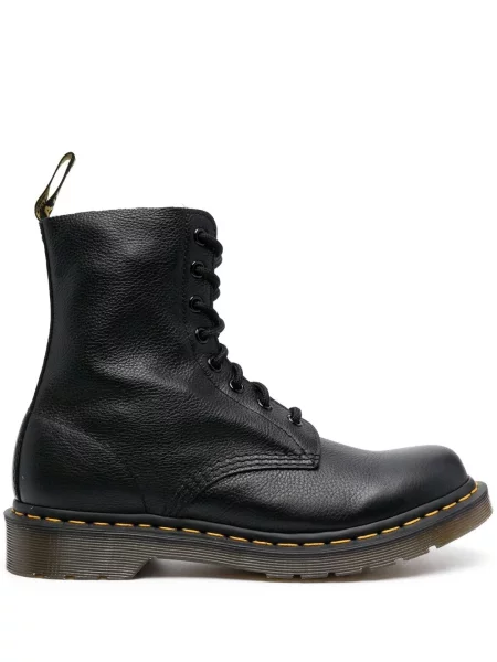 Botine Dr. Martens cu șireturi din dantelă negru