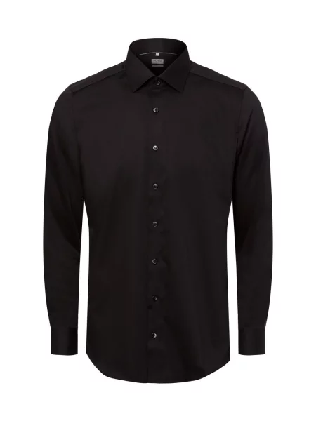 Koszula biznesowa o kroju slim fit z kołnierzykiem typu kent Olymp Level Five czarna